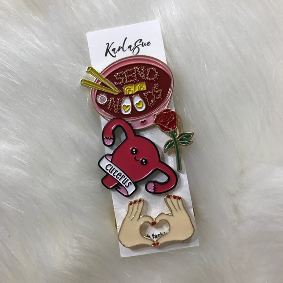 Fashion Pins | Funny/Cute Girly Set - Picture 3 of 3